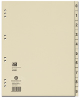 Oxford scheidingsbladen dubbelzijdig bedrukt, chamois, 240×300 mm, 100 vel