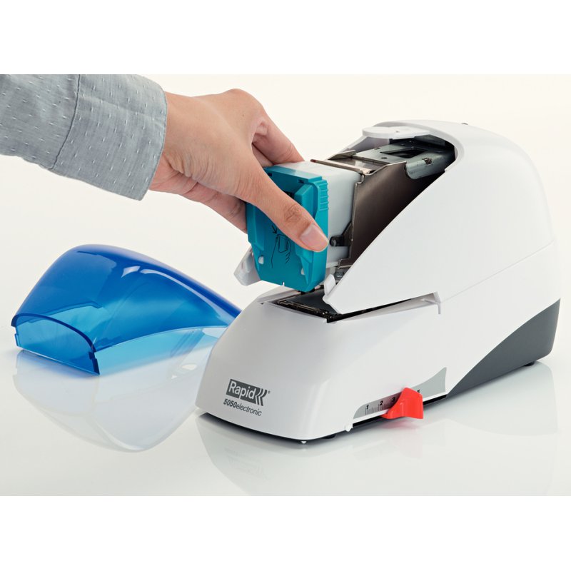 Rapid agrafeuse électrique Supreme 5050e, argent/orange, 50 feuilles