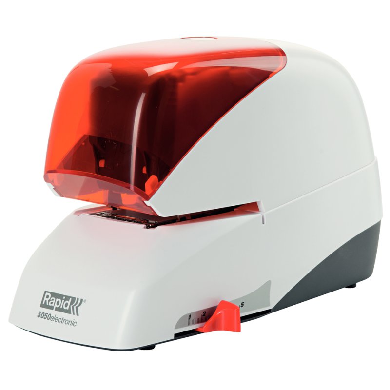 Rapid agrafeuse électrique Supreme 5050e, argent/orange, 50 feuilles