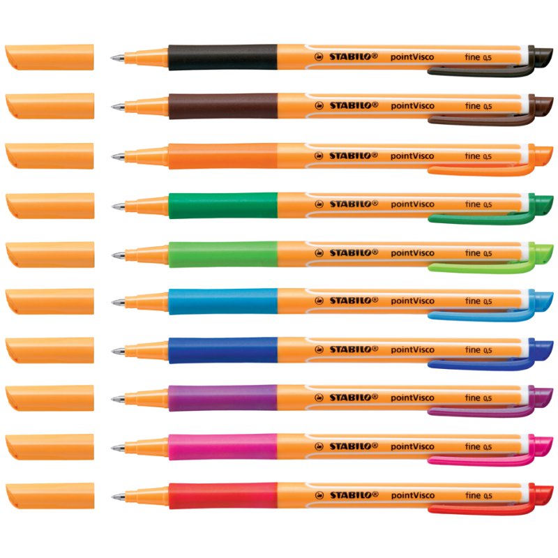 STABILO roller gel pointVisco, marron, 0,5 mm