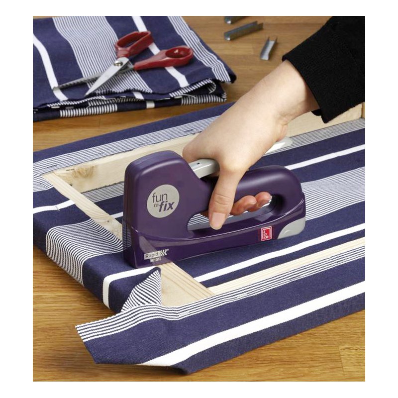 Rapid handtacker Fun to Fix M10Y, violet, inclusief nietjes