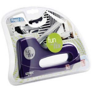 Rapid handtacker Fun to Fix M10Y, violet, inclusief nietjes