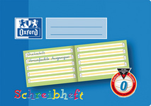 Oxford schrijfschrift A5 liggend, lijnen fijn gekaderd, 16 vel, 90 g/m²