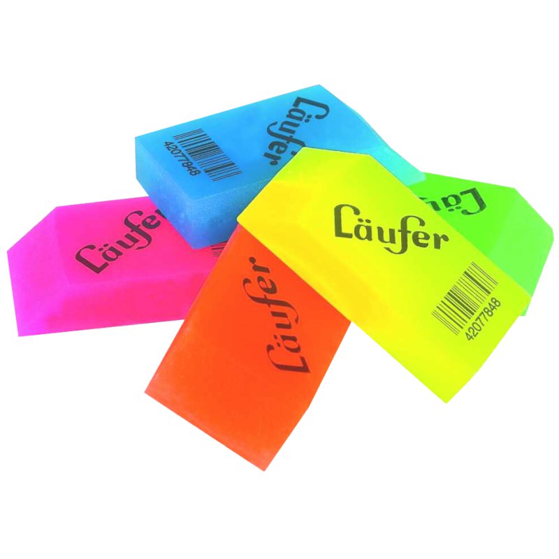 Läufer gomme plastique transparente, 48×24×11 mm, assortis