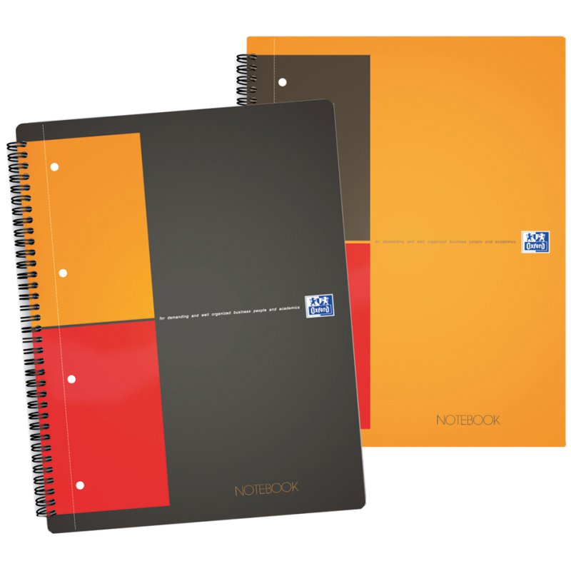 Oxford cahier quadrillé, A4+, 80 feuilles, perforé 4 trous