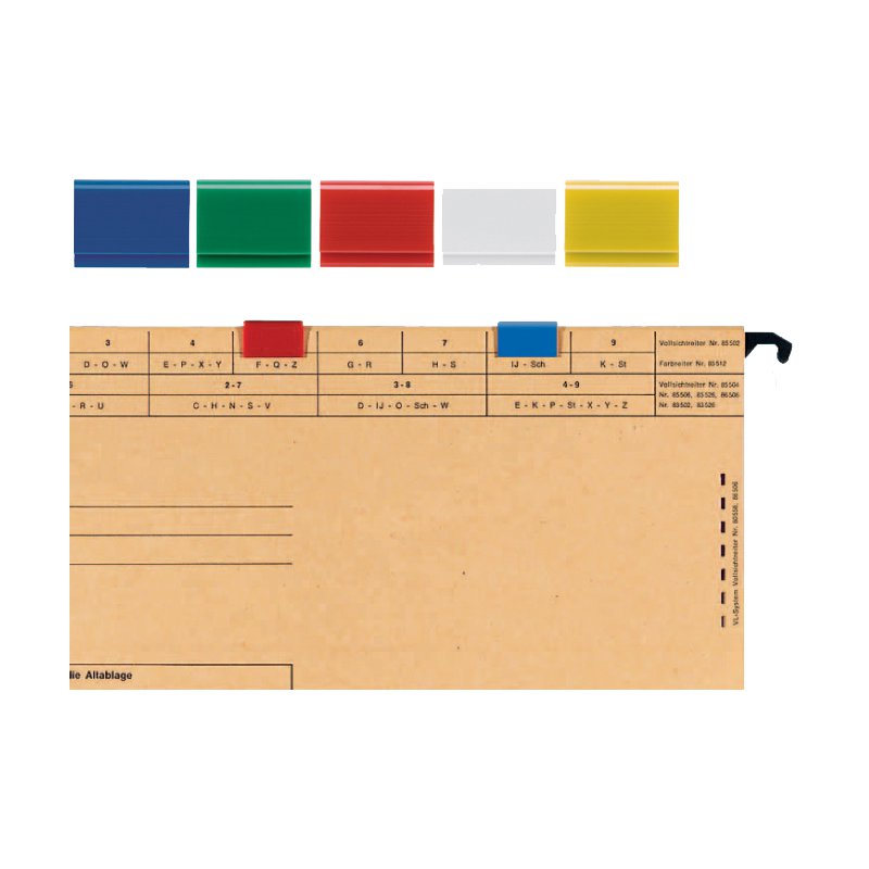 ELBA séparateurs de couleur PVC, jaune, 20×5×16 mm, 25 pièces