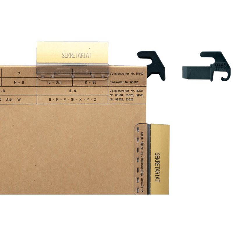 ELBA documenthouder, volledig transparant PVC, 4-rijen, 58 mm rug