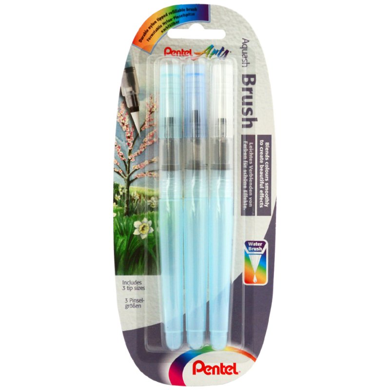 Pentel marqueur pinceau aquarelle, rechargeable, pointe medium, 7 ml