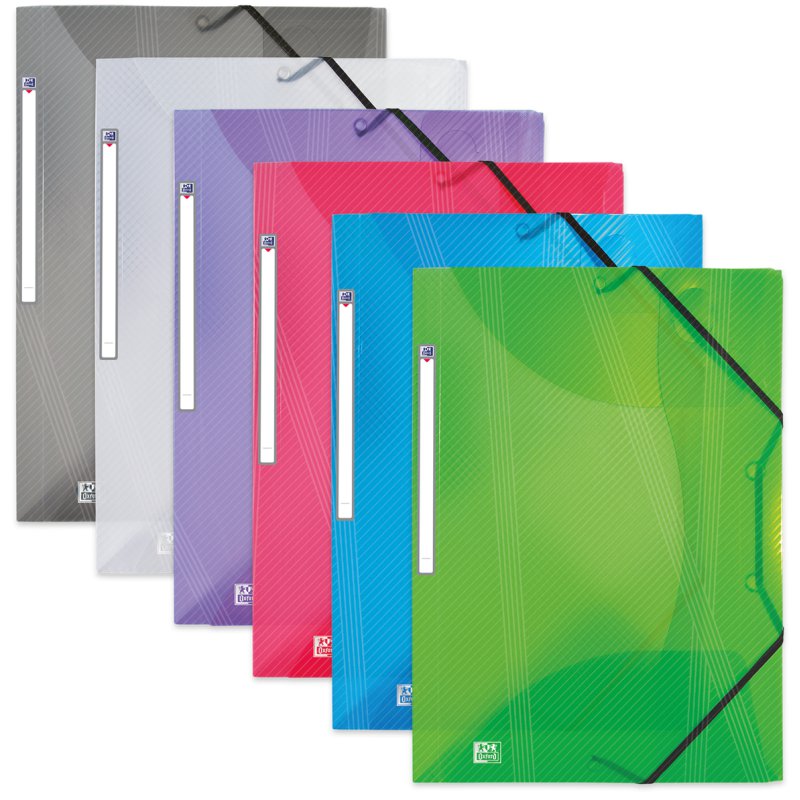 Oxford chemise à élastiques A4, couleurs assorties, 20 pièces