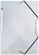 Oxford elastomap A4, transparant, PP-materiaal, 3 kleppen