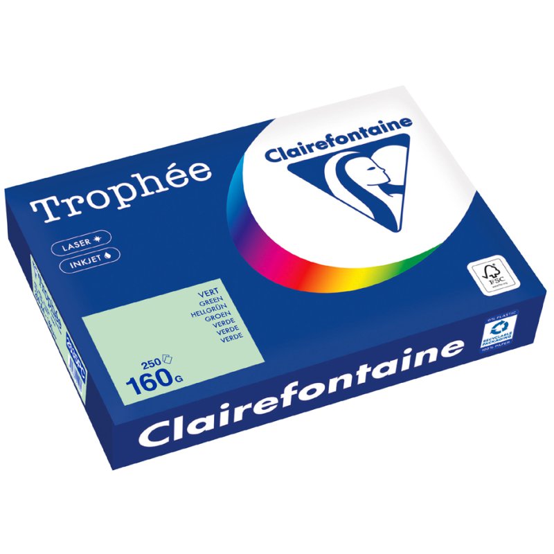 Clairefontaine papier multifonction Trophée, A4, rouge corail, 250 feuilles