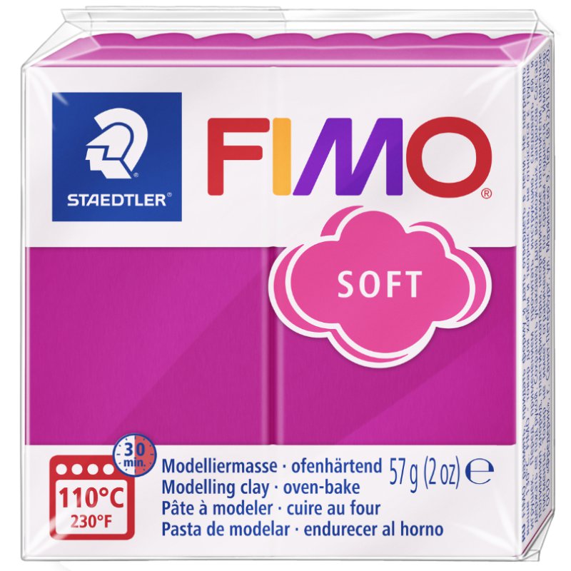 FIMO SOFT pâte à modeler, durcissant au four, prune, 57g