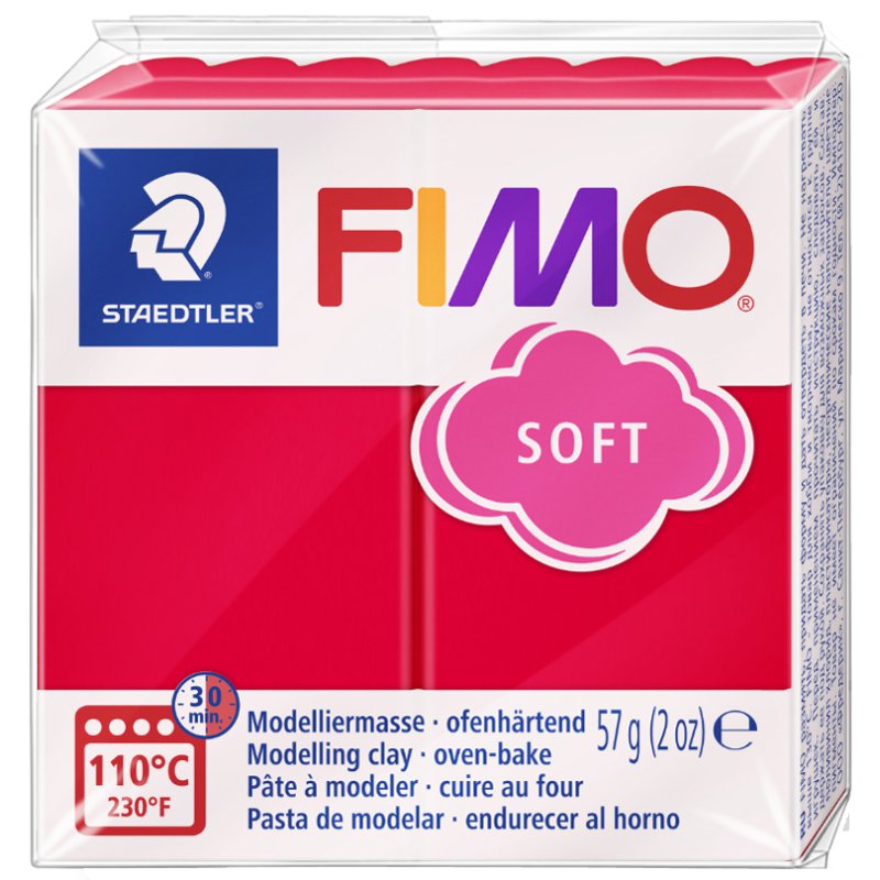 FIMO SOFT pâte à modeler, durcissant au four, prune, 57g