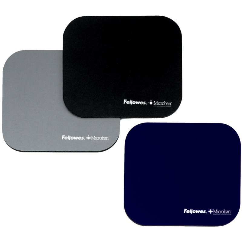 Fellowes tapis de souris Microban, néoprène, noir, 230×200×4 mm