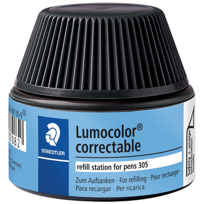 STAEDTLER Lumocolor navulstation permanent, zwart, 15 ml