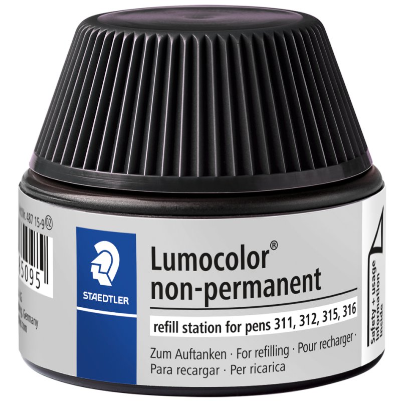 STAEDTLER Lumocolor navulstation permanent, zwart, 15 ml