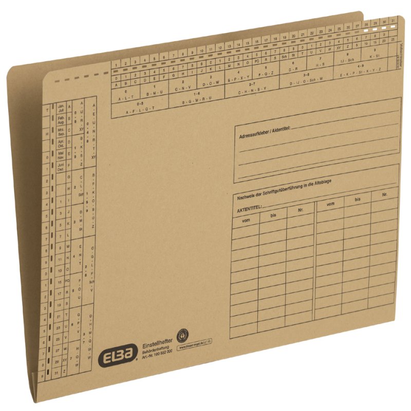ELBA suspension file inserts, natural card 230 g/m², 100 pieces