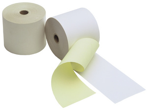 Kores kassarollen, 2-laags wit/geel, 57 mm × 25 m × 12 mm, 5 stuks
