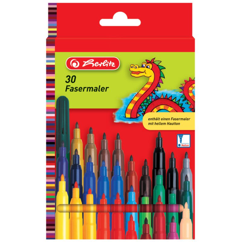 herlitz feutres, peinture alimentaire, 2 mm, 30 pièces