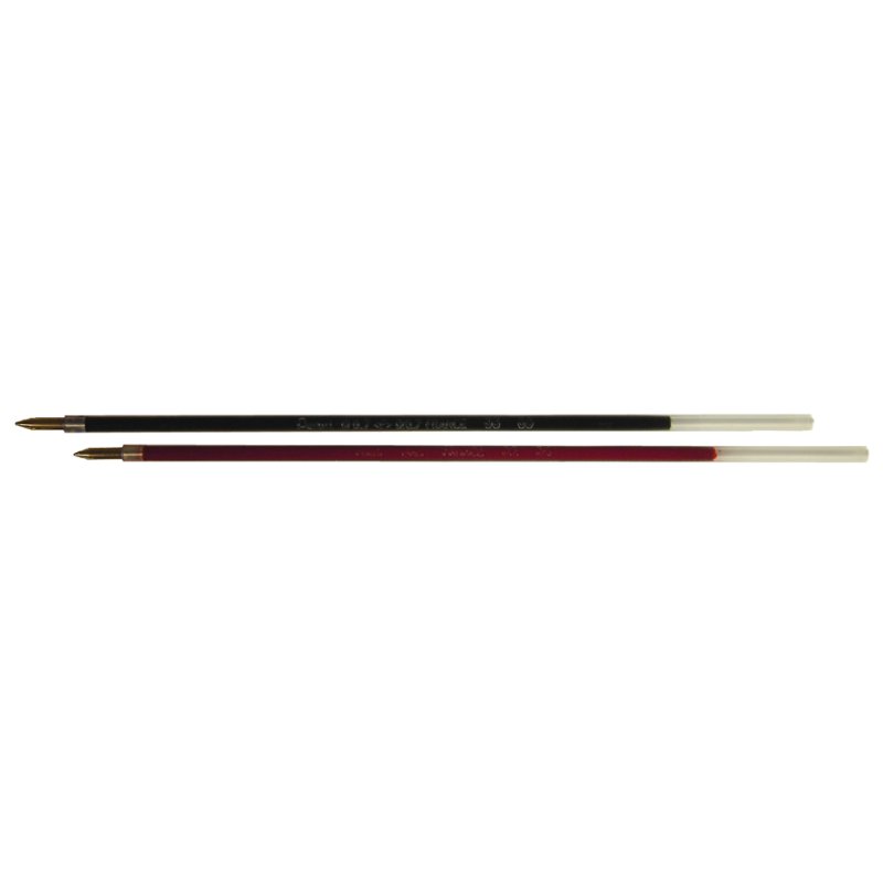 Pentel recharges pour stylo à bille BKL77, rouge, 0,35 mm