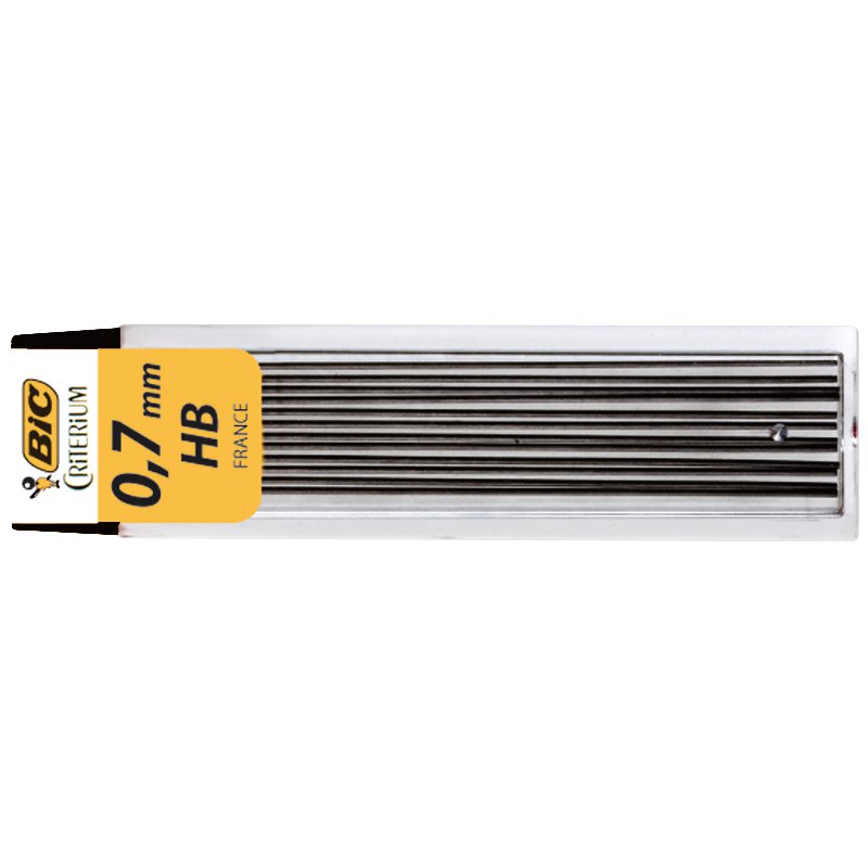 BIC potloodstiftjes 0,7 mm, HB hardheid, 12 stuks