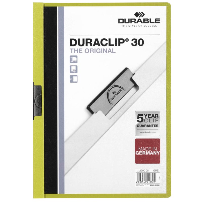 DURABLE pince-bloc DURACLIP ORIGINAL 30, A4, noir, 30 feuilles