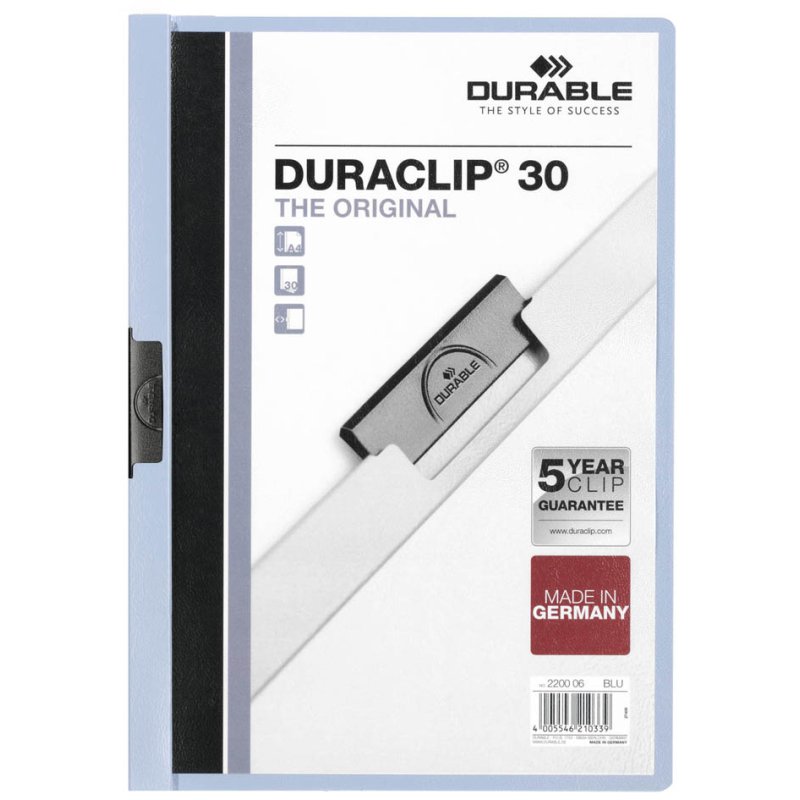 DURABLE pince-bloc DURACLIP ORIGINAL 30, A4, noir, 30 feuilles