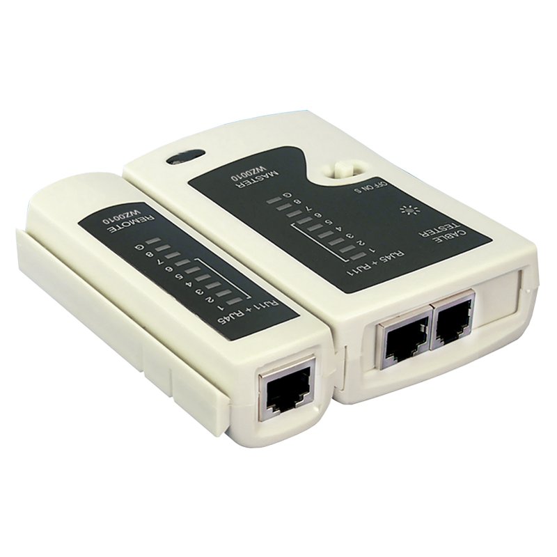 LogiLink Professional kabeltester RJ11/RJ12/RJ45, externe eenheid, wit