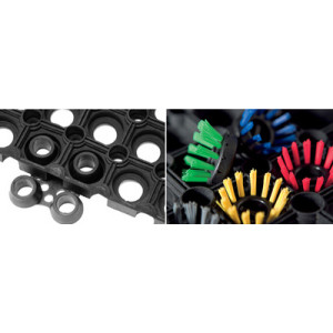 miltex reinigingsborstels voor ringrubbermat, groen, 10 stuks