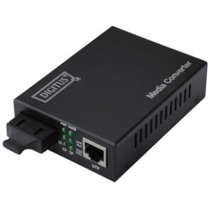 DIGITUS gigabit mediaconverter, RJ45/SC, multimode, zwart