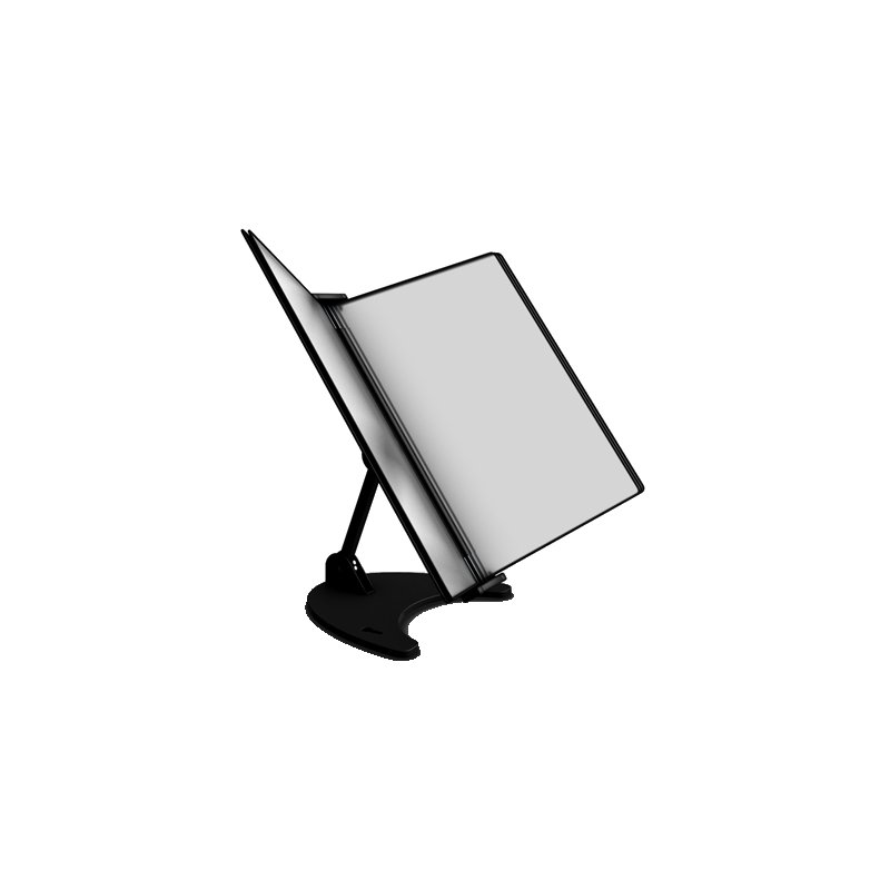 djois by Tarifold 3D table stand, black, 360° rotatable, 10 A4 display panels