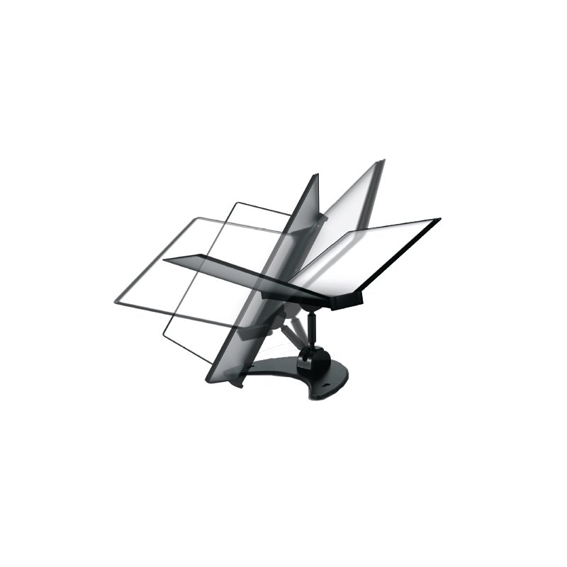 djois by Tarifold 3D table stand, black, 360° rotatable, 10 A4 display panels