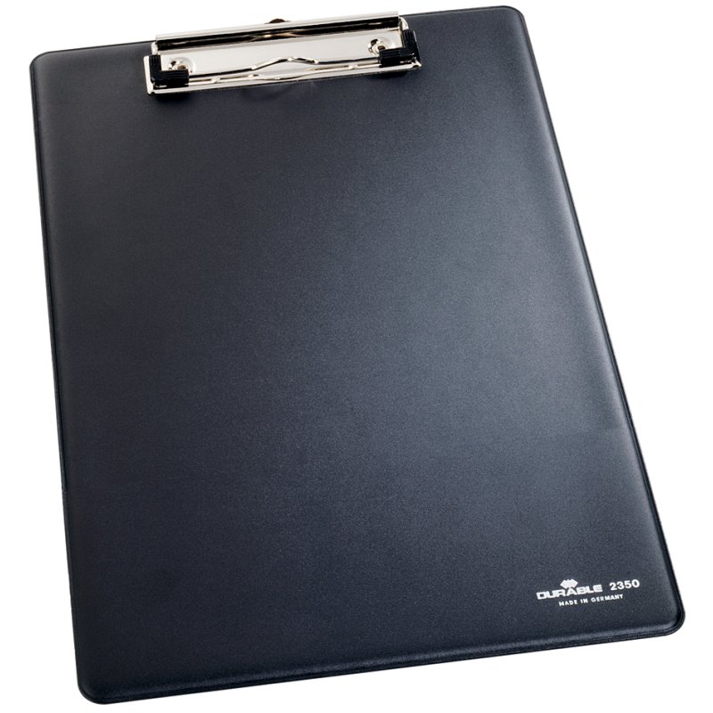 DURABLE Pince-bloc A4, bleu foncé, avec compartiment