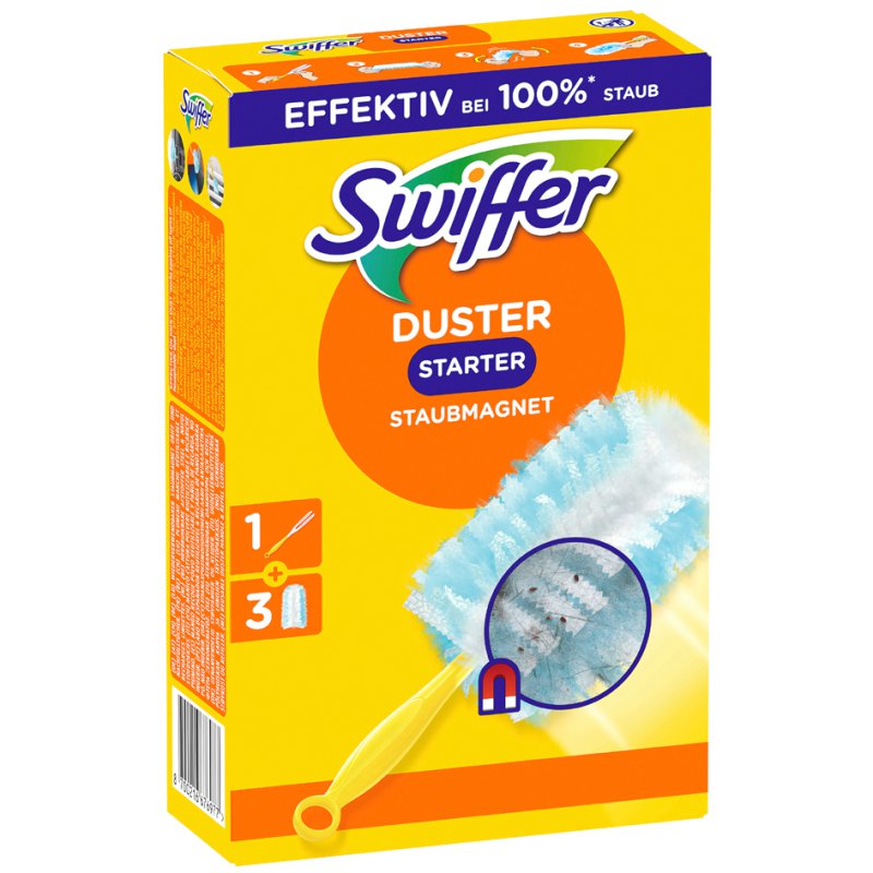 Swiffer Capteur de Poussière kit de démarrage, 1 manche + 1 chiffon, réutilisable