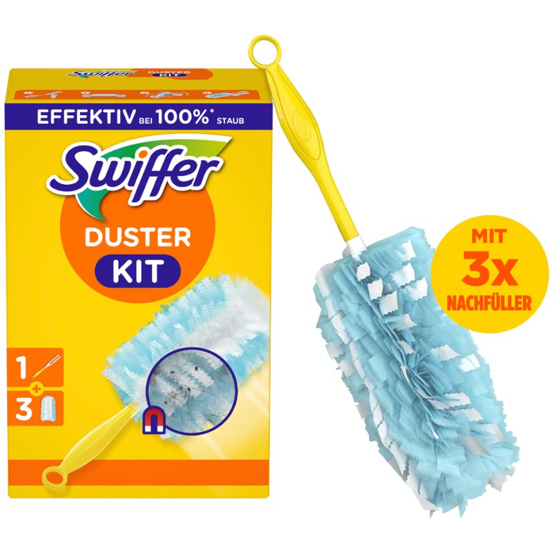 Swiffer Capteur de Poussière kit de démarrage, 1 manche + 1 chiffon, réutilisable