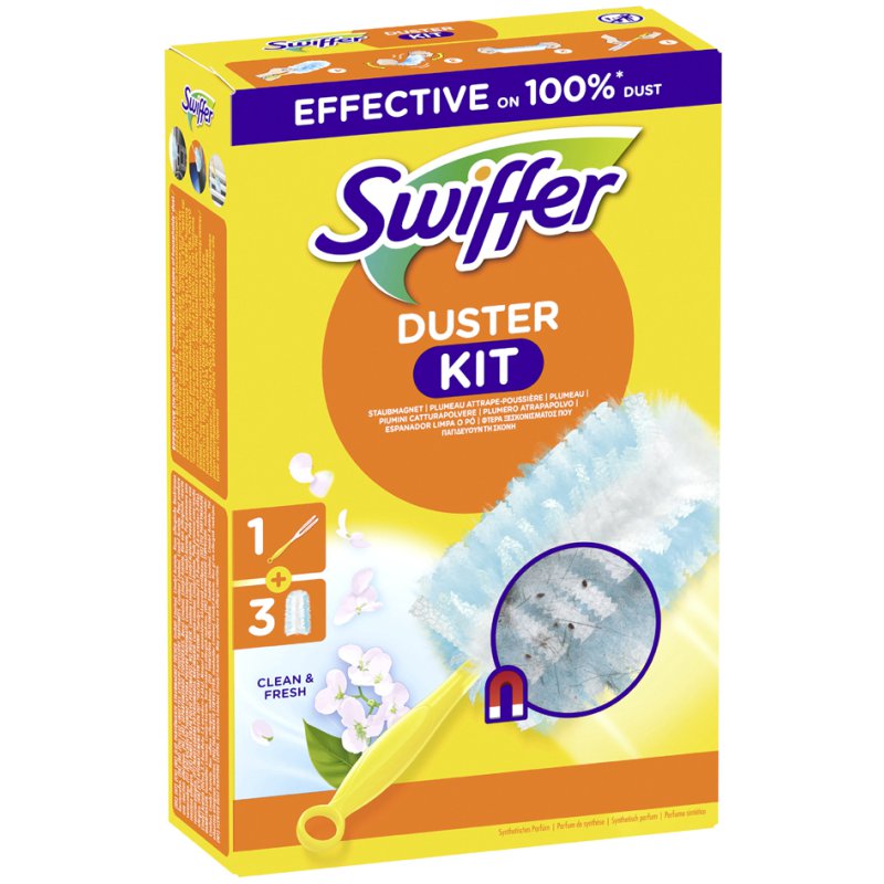 Swiffer Capteur de Poussière kit de démarrage, 1 manche + 1 chiffon, réutilisable