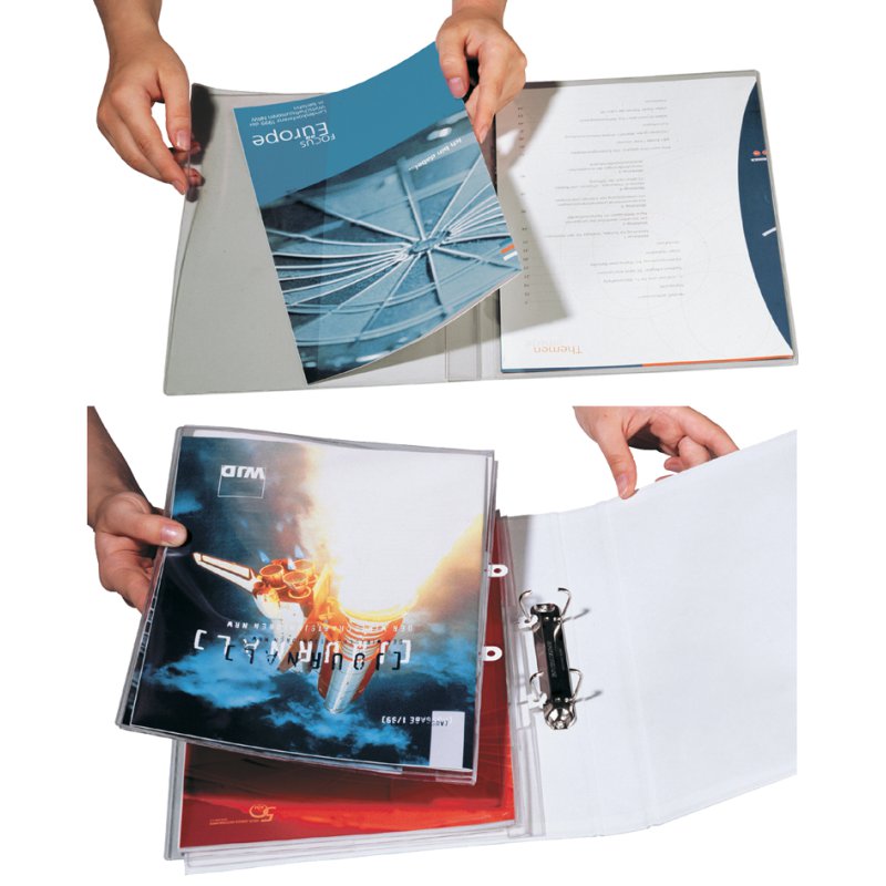 DURABLE zichtmappen A4, transparant, PVC-folie 180 my, afheekmechaniek