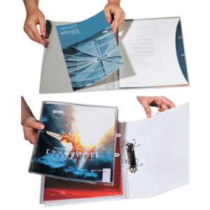 DURABLE zichtmappen A4, transparant, PVC-folie 180 my, afheekmechaniek