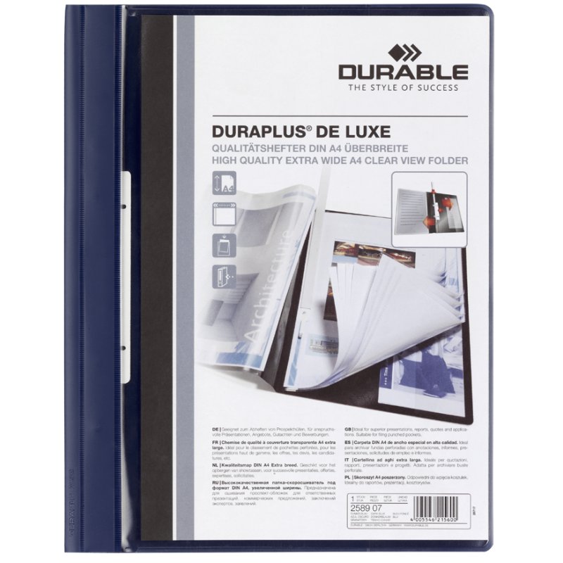 DURABLE snelhechter DURAPLUS de Luxe A4 wit