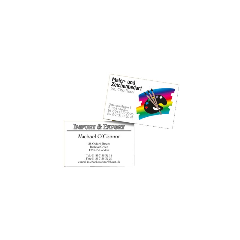 Sigel cartes de visite 3C, 85×55 mm, blanc brillant, 100 pièces