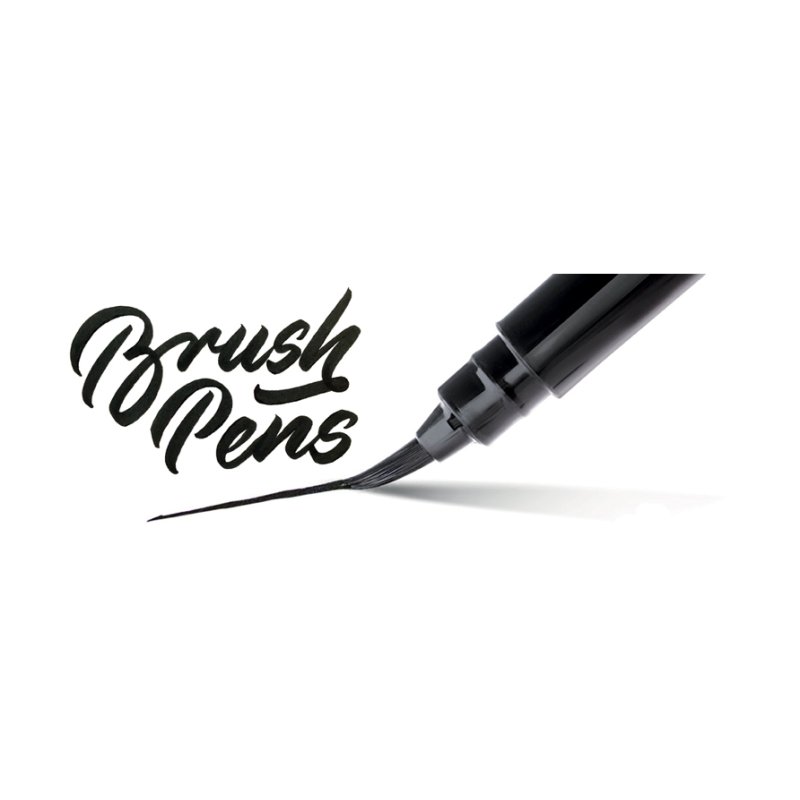 Pentel PentelArts Brush Pen penseelstift, zwart, inclusief 2 patronen