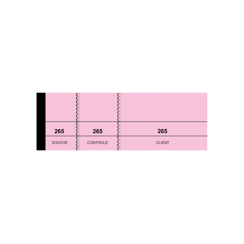 ELVE bloc de tickets à gratter, rose, 50×150 mm, 10 pièces
