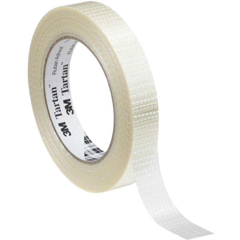 Tartan glasvezelversterkte tape 8954, transparant, 75 mm × 50 m, 12 stuks