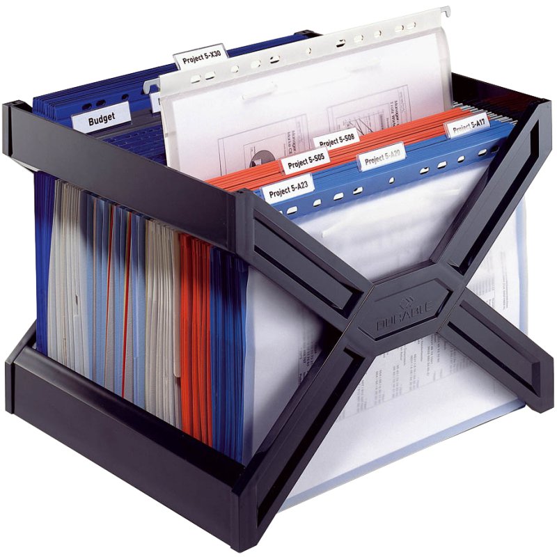 DURABLE boîte de dossiers suspendus CARRY plus, noir, pliable, 30 dossiers