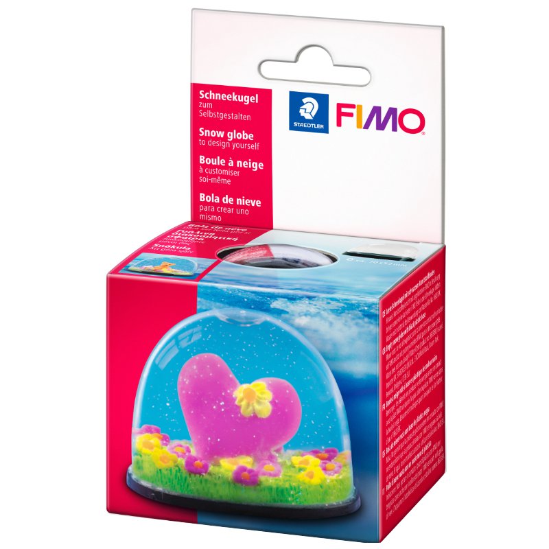 FIMO boule de neige ovale, 70×52×55 mm, kit DIY