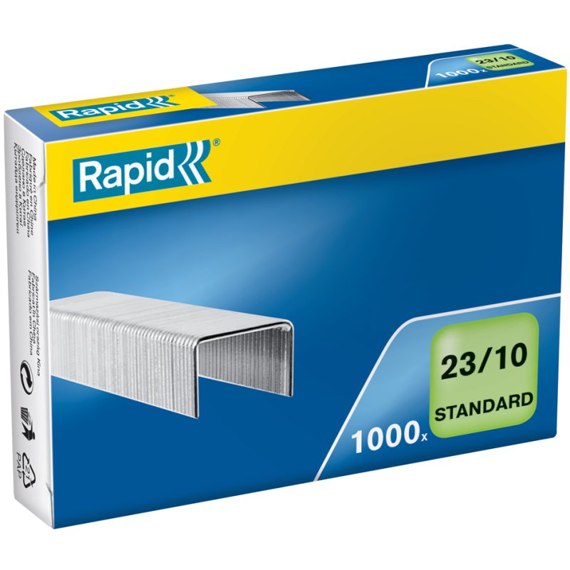 Rapid nietjes Standard nr. 10, gegalvaniseerd, 4 mm, 1.000 stuks