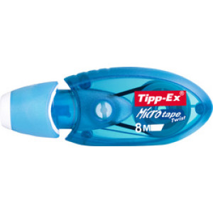 Tipp-Ex correctieroller Micro Tape Twist, transparant blauw, 5 mm × 8 m