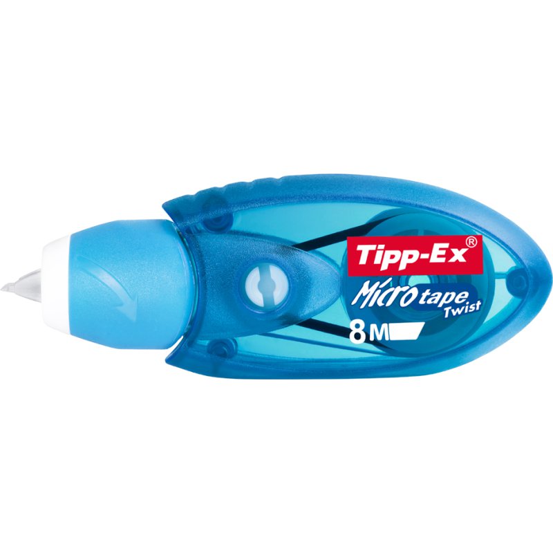Tipp-Ex correctieroller Micro Tape Twist, transparant blauw, 5 mm × 8 m