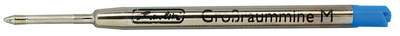 Herlitz balpen grote inktpatroon, punt M, zwart, 2 stuks