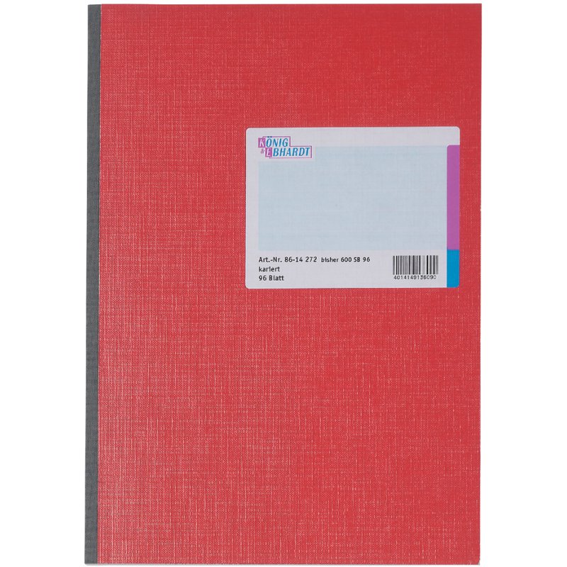 KÖNIG & EBHARDT bloc-notes A4, quadrillé, 96 feuilles